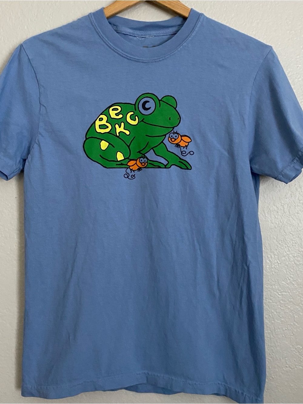 Beck Frog Graphic T-Shirt Sold Out Sz S Unisex Band Tee Quirky Merch Alt Rock